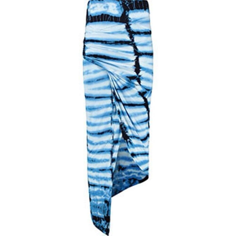 Young, Fabulous & Broke - Kulani blue tie-dye gathered skirt size extra small 